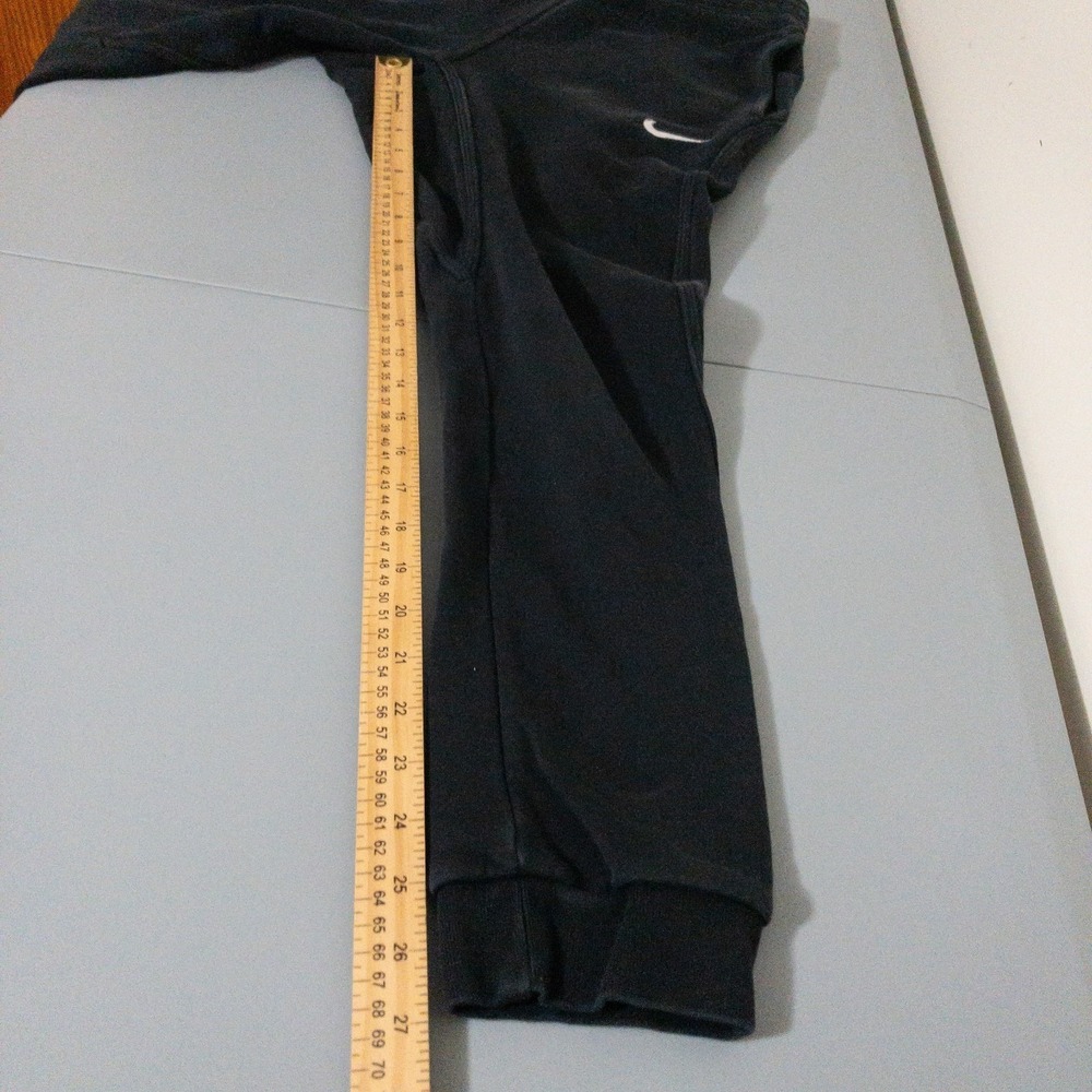 Nike‎ Club Fleece Joggers Mens Small 28x27 Black Cotton Pocket Drawstring Lounge - Picture 10 of 12